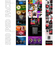 550 Facebook Banner Bundle - photoshop action