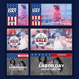 100 - Labor Day Facebook Banner - photoshop action