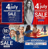 4th July 20 - Instagram Banners - photoshop action