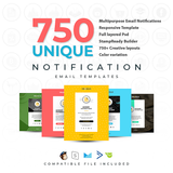 4 Professional Email Template + Bonus 750 Email Notification Template - photoshop action
