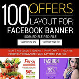 100 - Multipurpose Facebook Banners - photoshop action