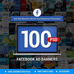 100 - Facebook Business Banners - photoshop action