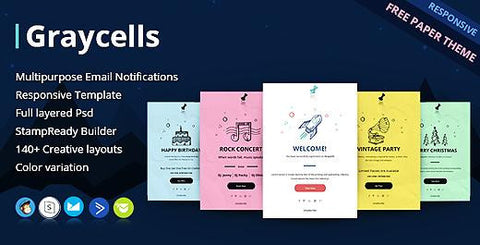 70 EMAIL NOTIFICATION TEMPLATES - photoshop action