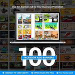 100 - Facebook Ad Banners - photoshop action