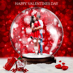 Valentine Day Animated SnowGlobe Action - photoshop action