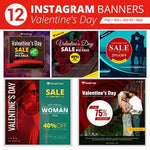 12 - Valentine Day Instagram Banners - photoshop action