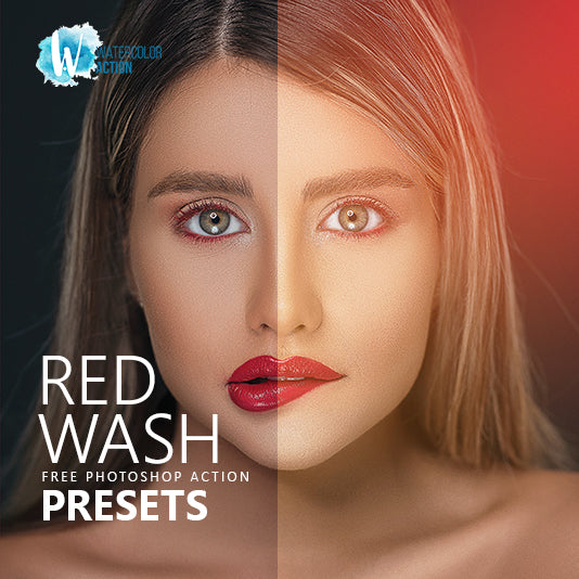 Free Photoshop Action Red Wash | watercolor action