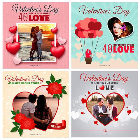 Free 10 - Valentine Day Instagram Banners
