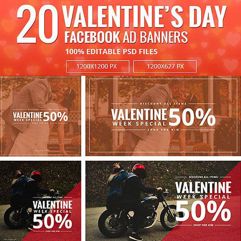 Valentine day Facebook Ad Banners-02 - photoshop action