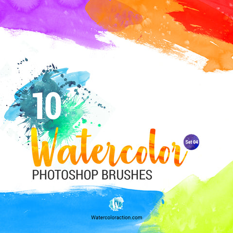 Watercolor Brushes Set 04 - photoshop action
