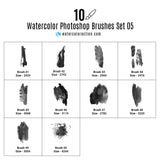 Watercolor Brushes Set 05 - photoshop action