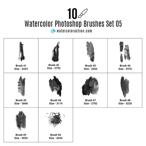 Watercolor Brushes Set 05