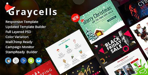 CHRISTMAS MULTIPURPOSE RESPONSIVE EMAIL TEMPLATES - photoshop action