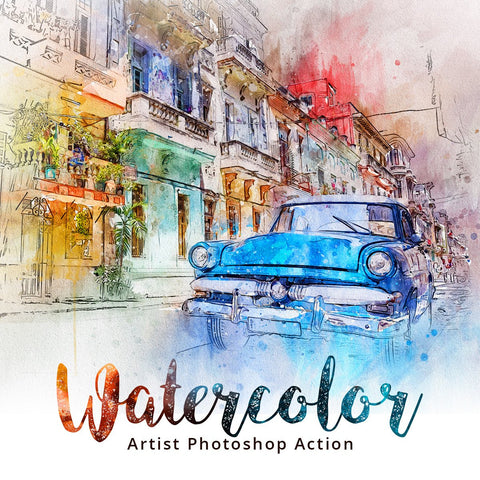 Watercolor Photoshop Artistic Action